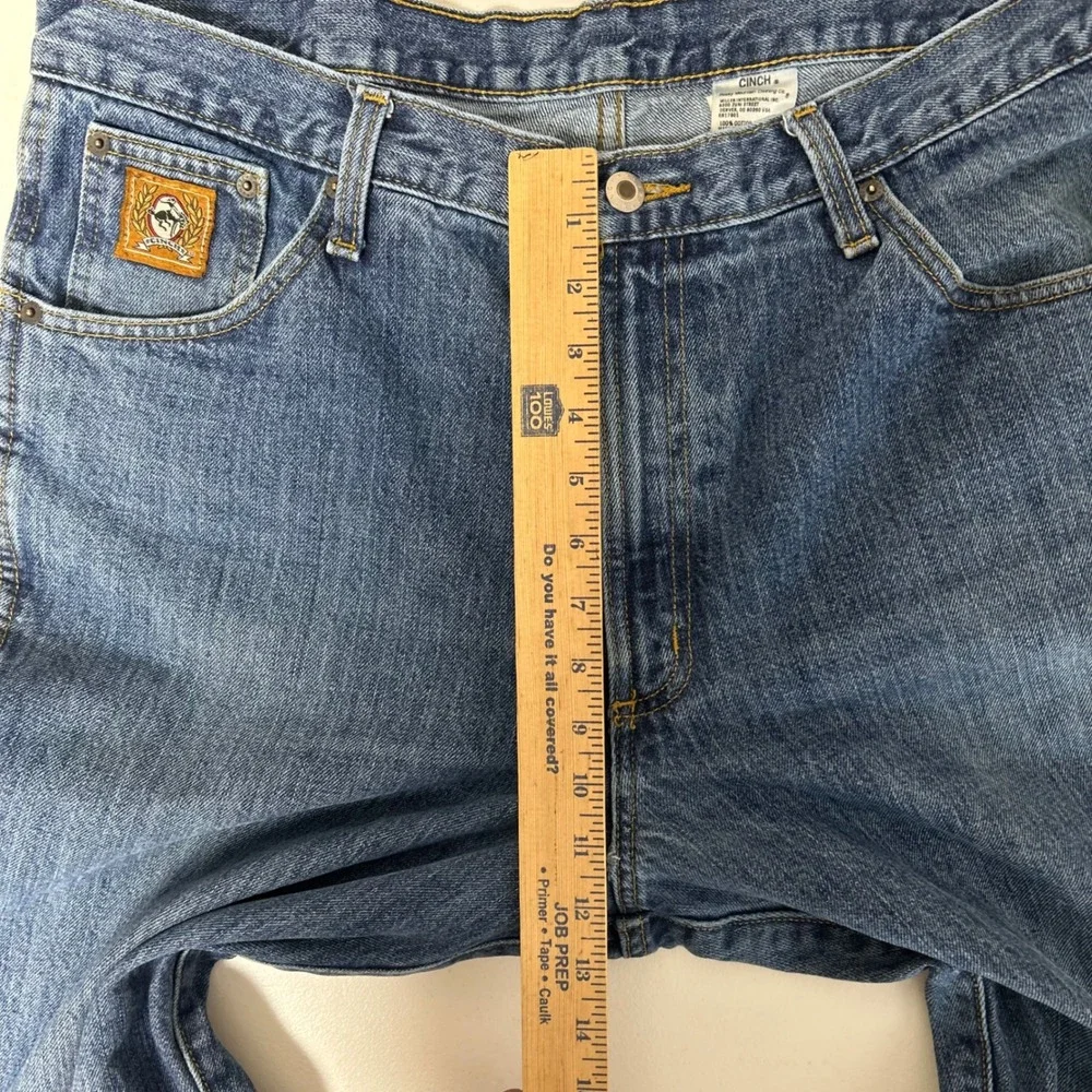 Cinch Jeans Mens 38x38 Blue Straight Leg Relaxed Fit Western Denim MB90532002